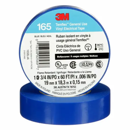 [165BL4A] UU009468818 TEMFLEX 165 AZUL 19 MM X18.3 M